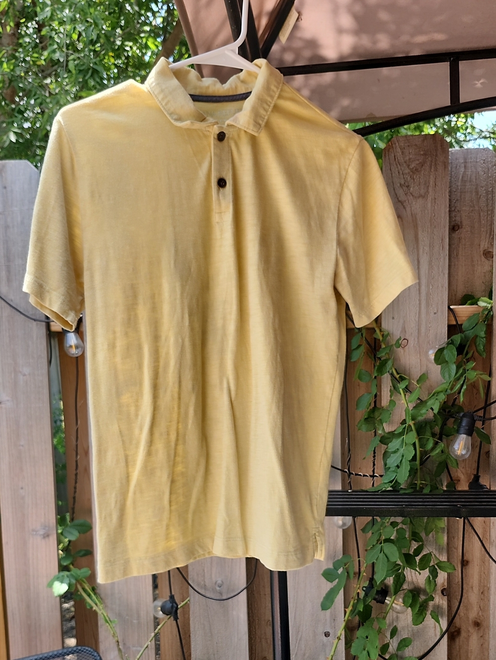 Men's Yellow Short-Sleeve Polo (Banana Republic)